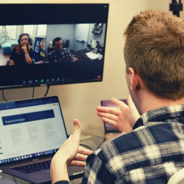 VS team memeber Jon meeting on zoom.